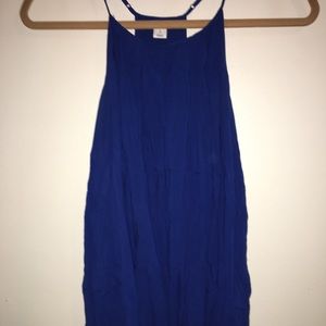BRIGHT BLUE HIGH NECK TANK
